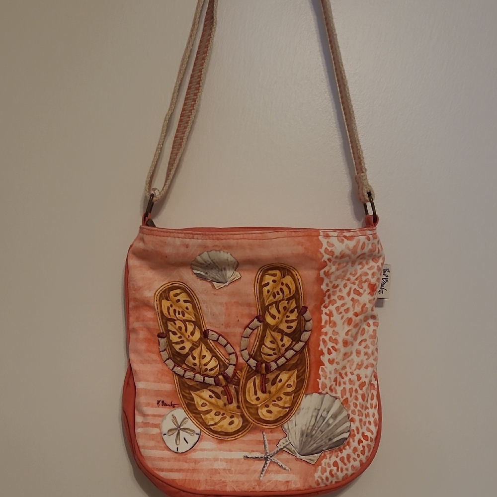 Paul Brent BeachTheme With Sandals Tote Handbag